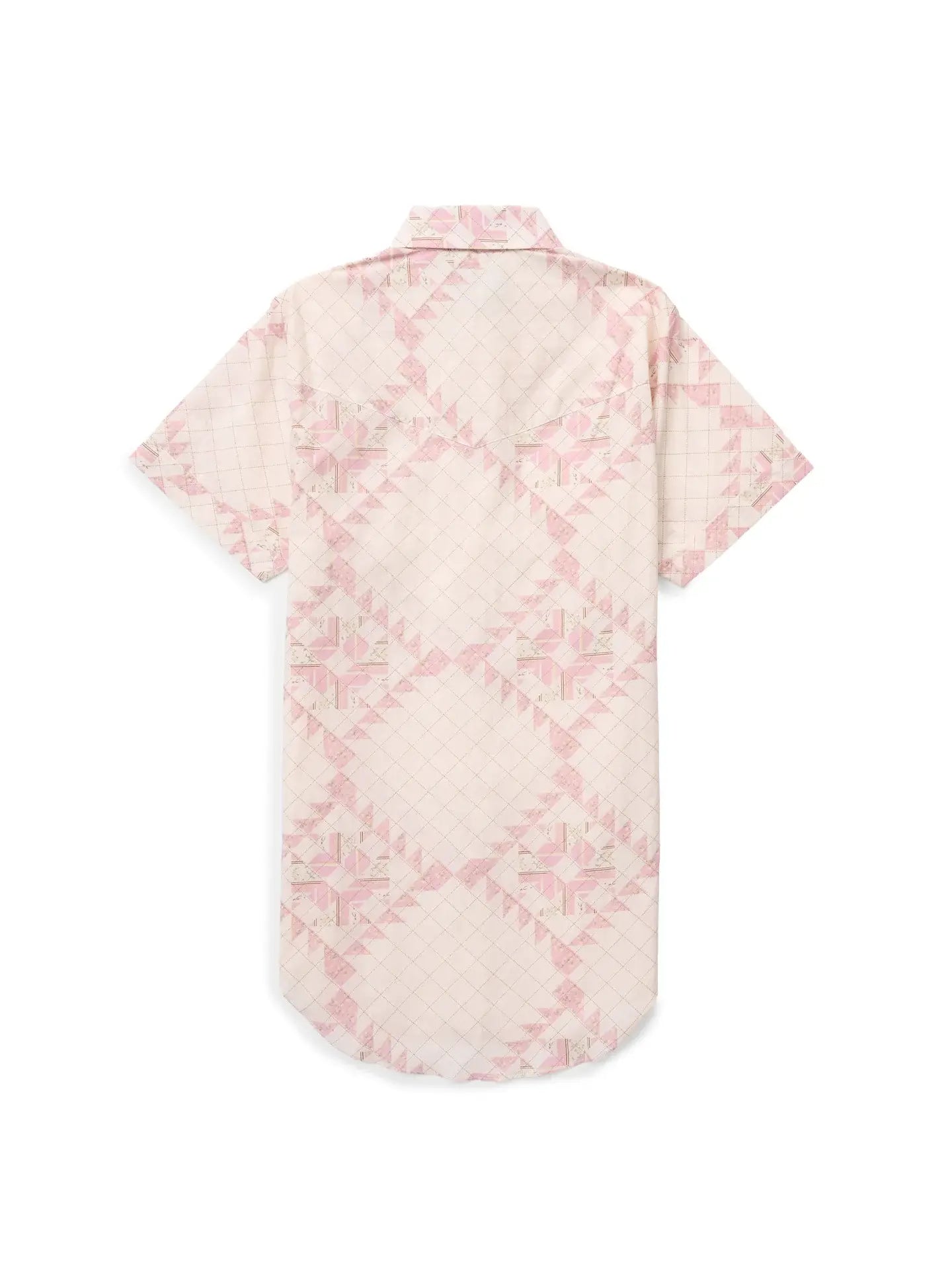 Women's Cowboygirl Blossom Pink Quilt Short Sleeve Granddaddy Snap Shirt - Ely Cattleman - Flyclothing LLC