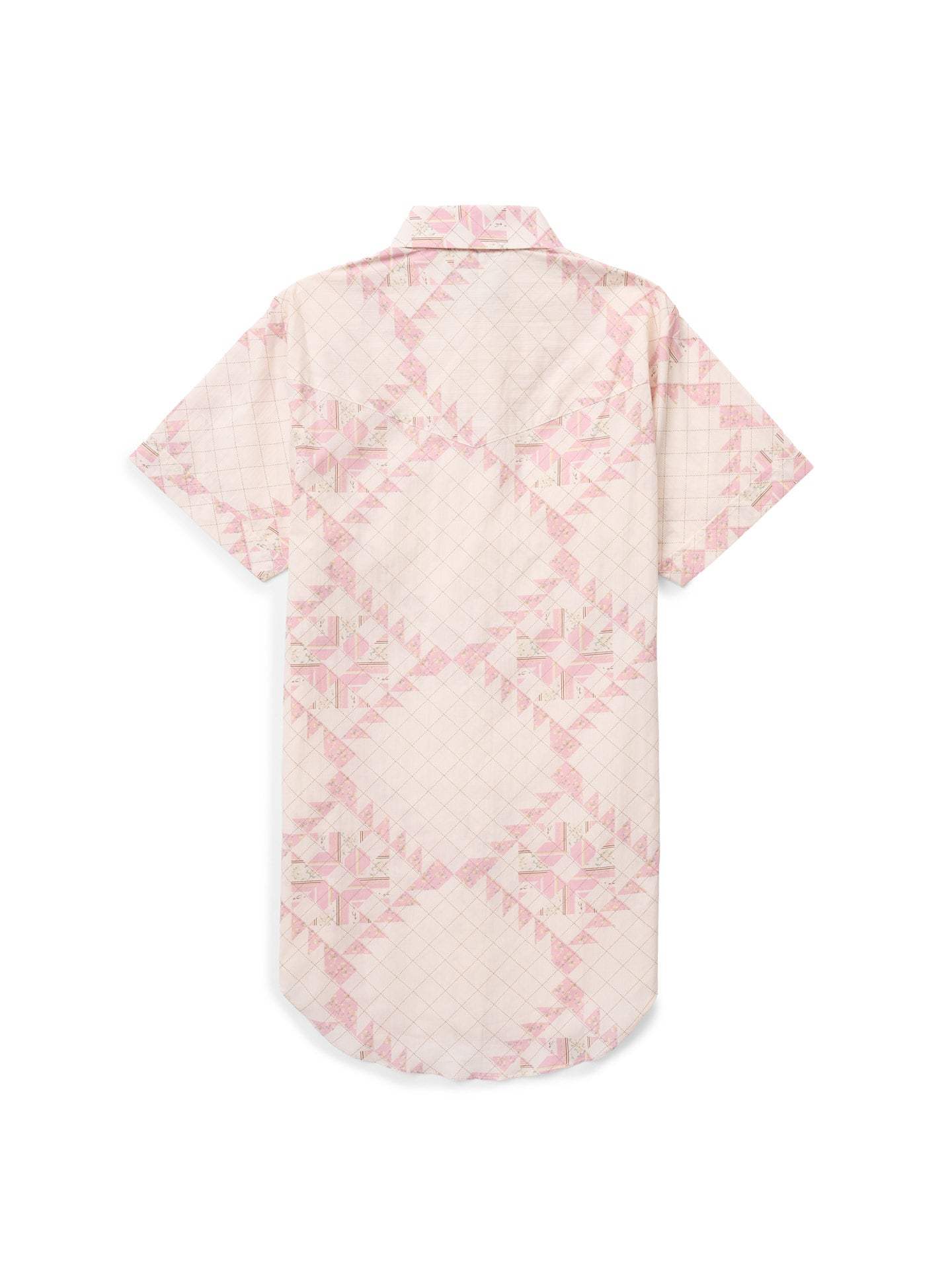 Women's Cowboygirl Blossom Pink Quilt Short Sleeve Granddaddy Snap Shirt - Ely Cattleman - Flyclothing LLC