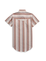 Women's Cowboygirl Ranch Rig Rust Stripe Short Sleeve Granddaddy Snap Shirt - Ely Cattleman - Flyclothing LLC