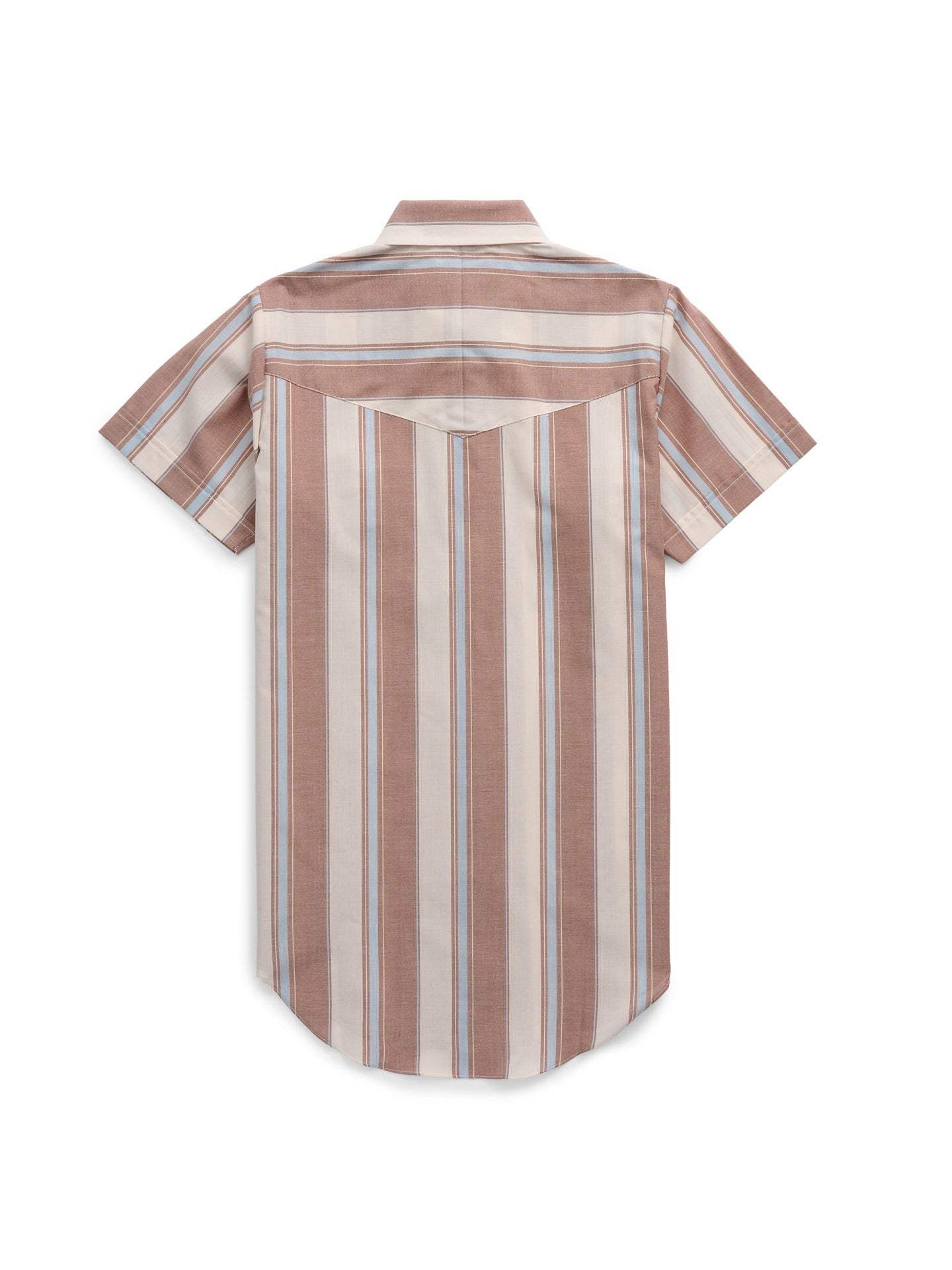 Women's Cowboygirl Ranch Rig Rust Stripe Short Sleeve Granddaddy Snap Shirt - Ely Cattleman - Flyclothing LLC