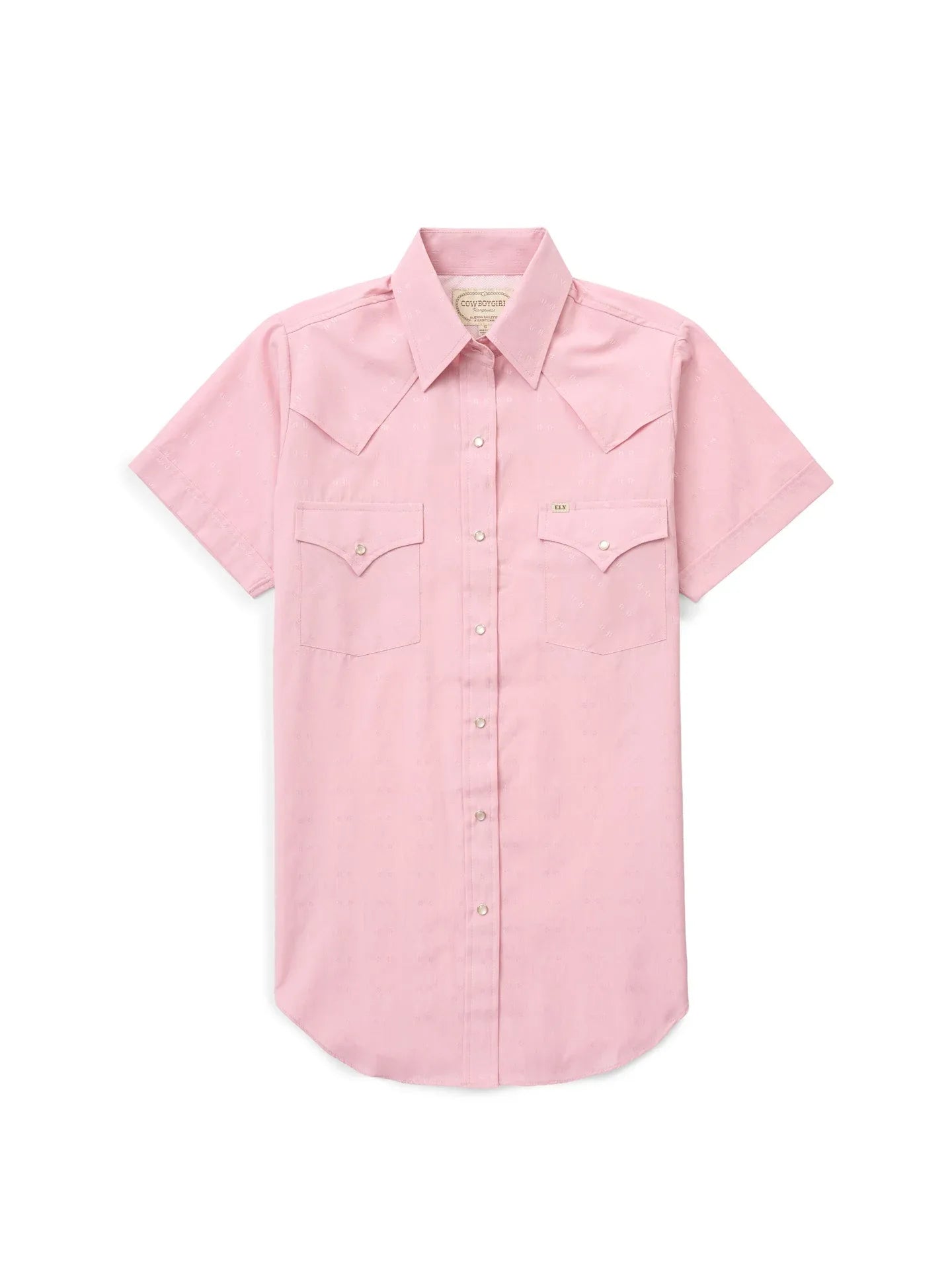 Women's Cowboygirl Blossom Pink Vented Short Sleeve Granddaddy Snap Shirt - Ely Cattleman - Flyclothing LLC