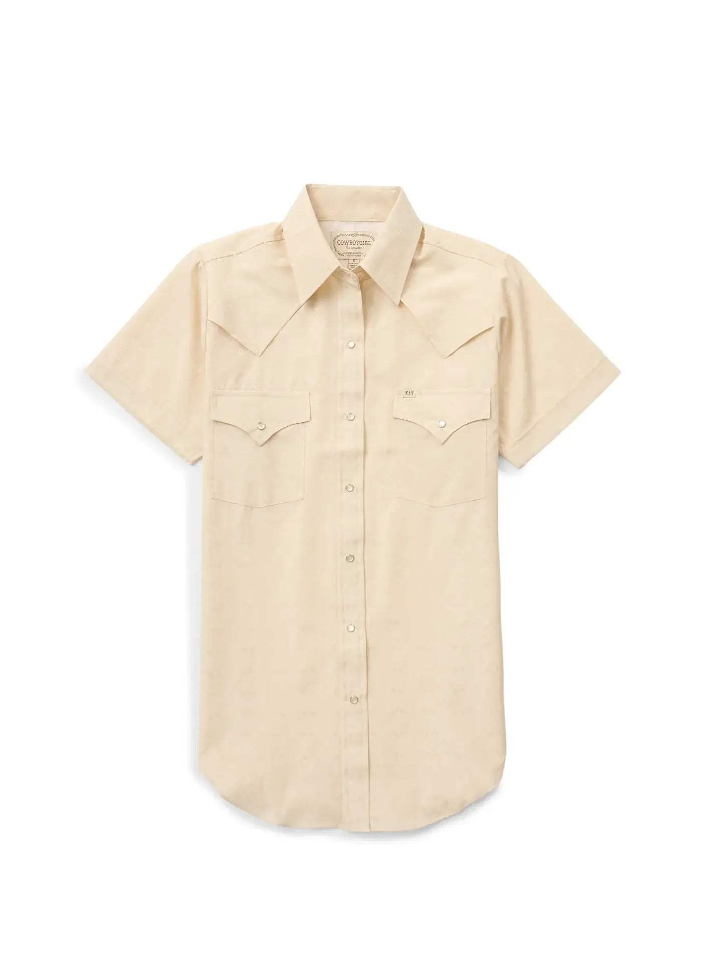 Women's Cowboygirl Buttermilk Vented Short Sleeve Granddaddy Snap Shirt - Ely - Flyclothing LLC
