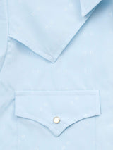Women's Cowboygirl First Light Ride Blue Vented Short Sleeve Granddaddy Snap Shirt - Ely Cattleman - Flyclothing LLC