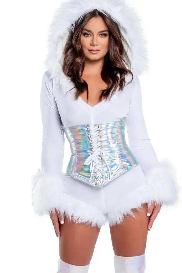 J-Valentine CH332 - PVC Holographic Waist Cincher - J. Valentine - Flyclothing LLC