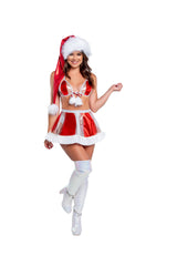 J. Valentine Fur Trimmed Holographic Vinyl Skirt CH379 - J. Valentine - Flyclothing LLC