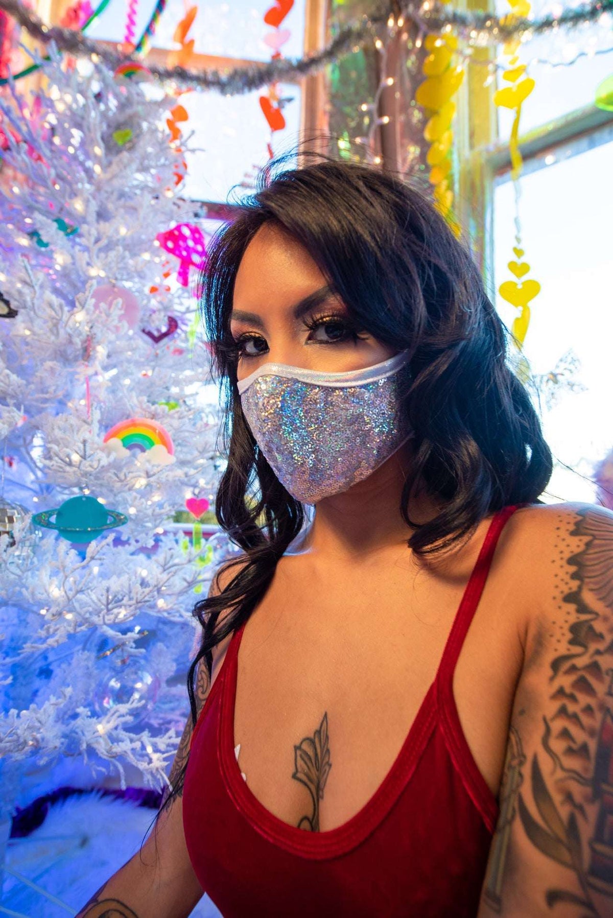 J. Valentine Sequin Tailored Mask CH566 - J. Valentine - Flyclothing LLC
