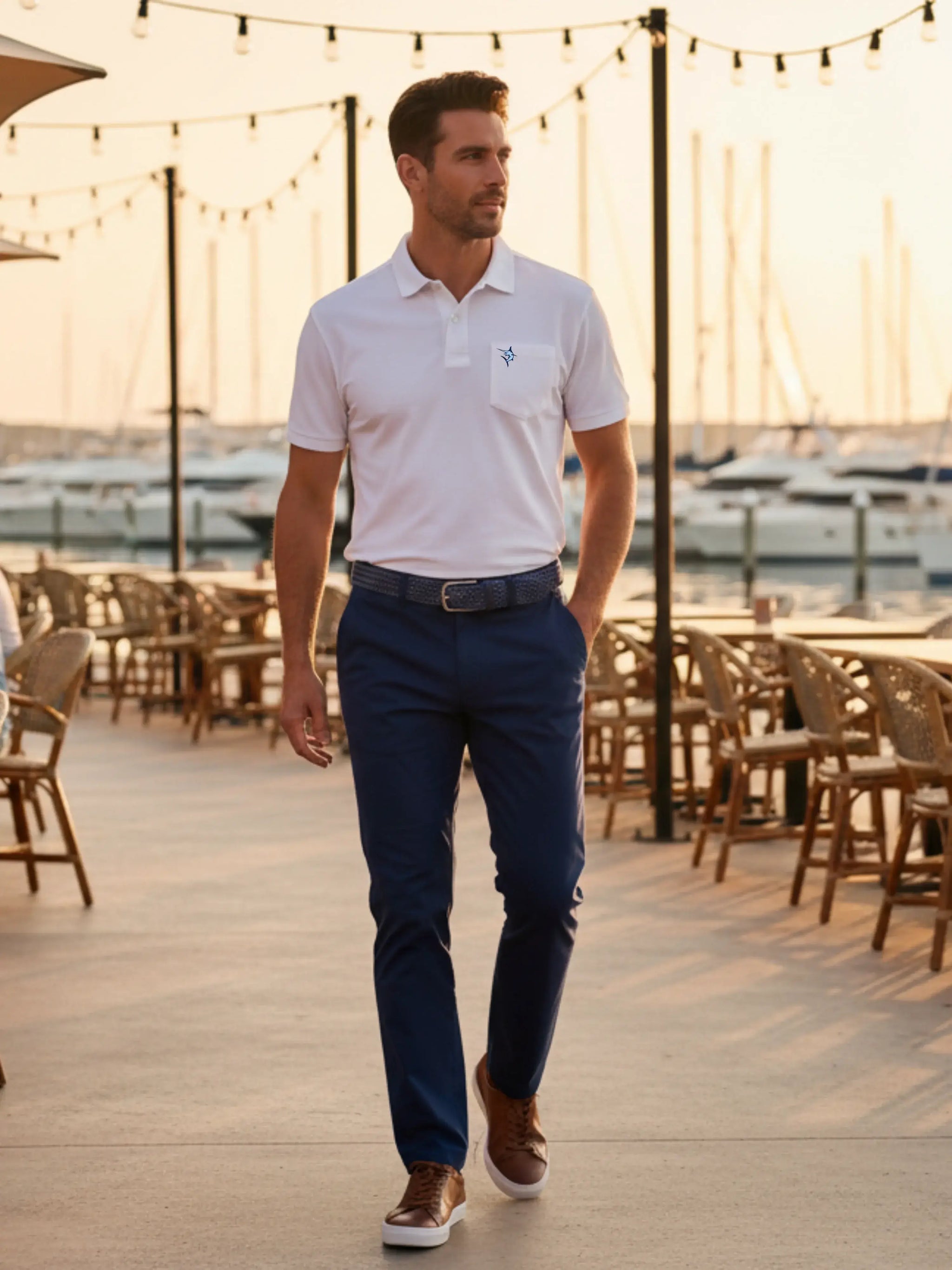 Charleston Polo - White Water Life - Flyclothing LLC