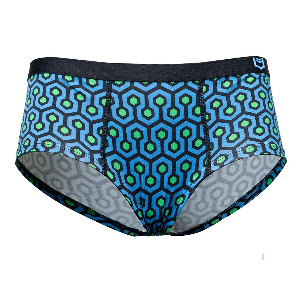 SHEATH Women's Bamboo Hexagon Cheeky Boyshorts - SHEATH UNDERWEAR - Flyclothing LLC