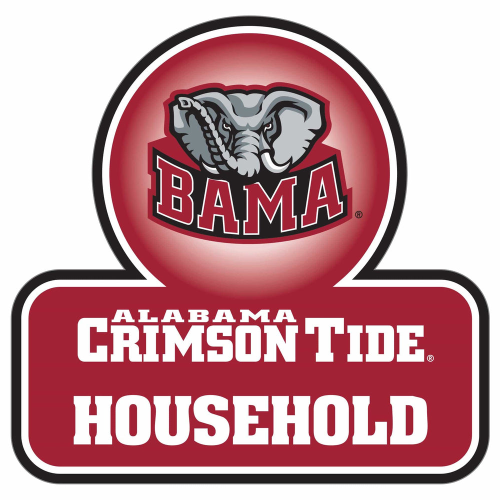 Alabama Crimson Tide Household Auto Decal - Alabama Crimson Tide