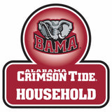 Alabama Crimson Tide Household Auto Decal - Alabama Crimson Tide