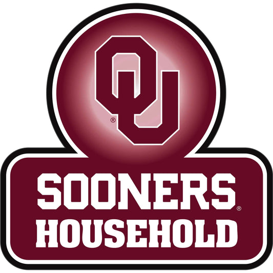 Oklahoma Sooners Household Auto Decal - Oklahoma Sooners