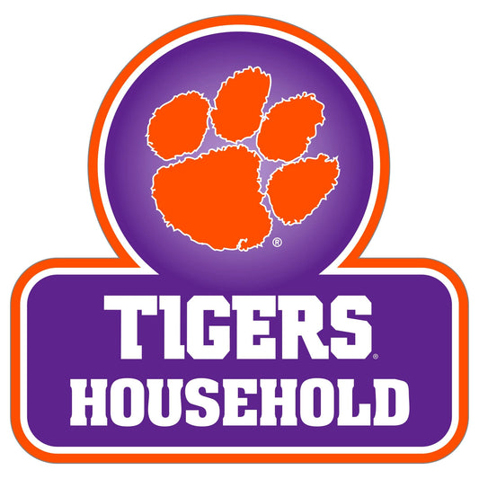 Clemson Tigers Household Auto Decal - Clemson Tigers