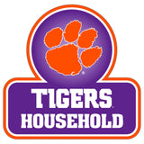 Clemson Tigers Household Auto Decal - Clemson Tigers
