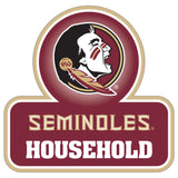 Florida St. Seminoles Household Auto Decal - Florida St. Seminoles
