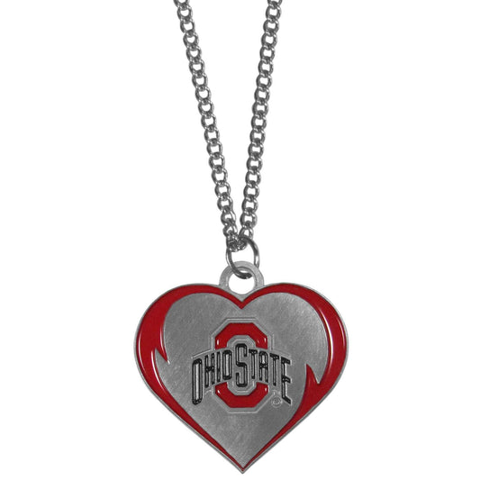 Ohio St. Buckeyes Heart Necklace - Ohio State Buckeyes - Flyclothing LLC