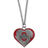 Ohio St. Buckeyes Heart Necklace