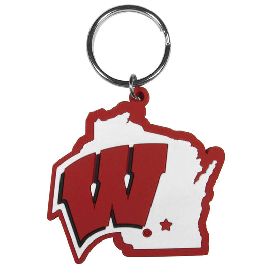 Wisconsin Badgers Home State Flexi Key Chain - Wisconsin Badgers - Flyclothing LLC