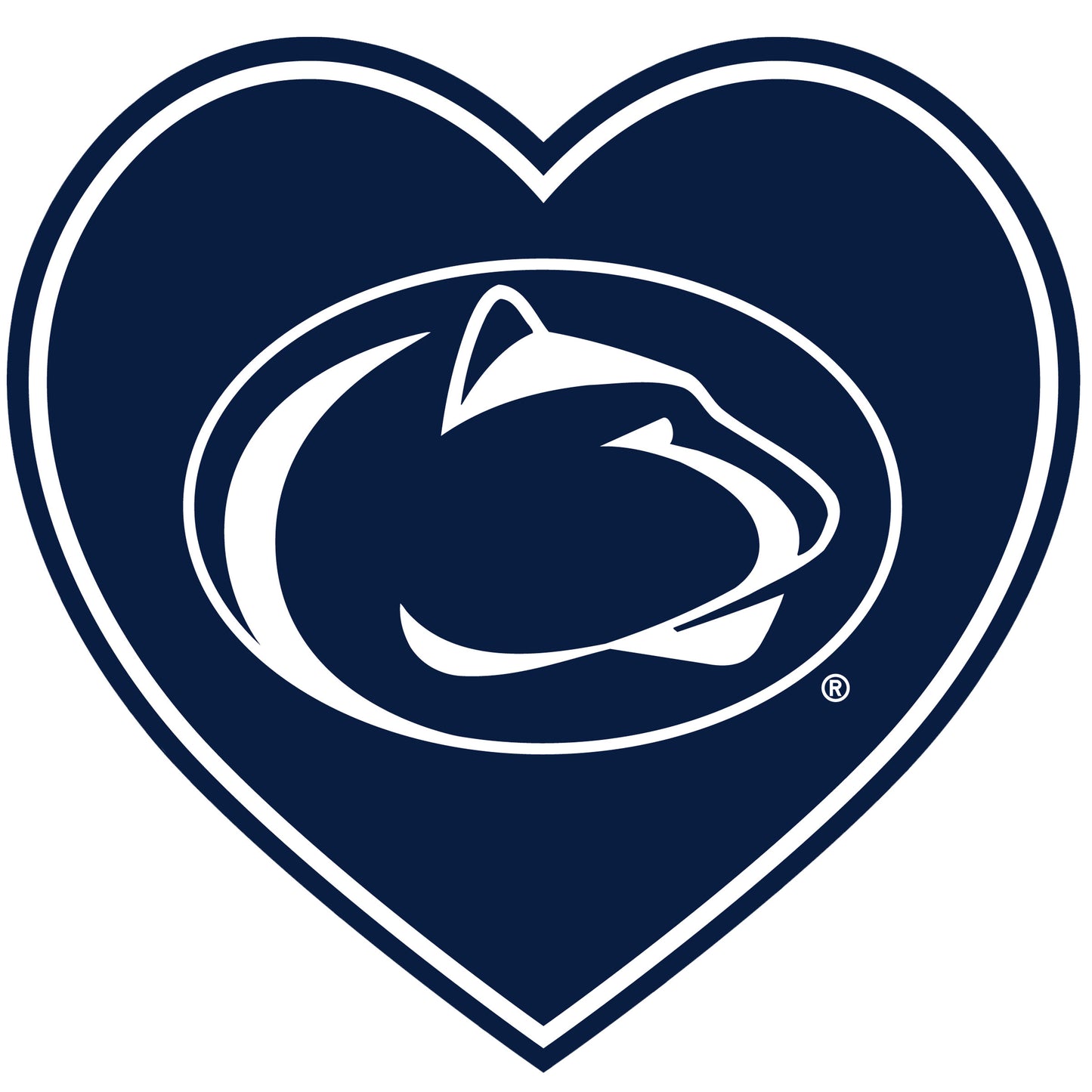 Penn St. Nittany Lions Heart Decal