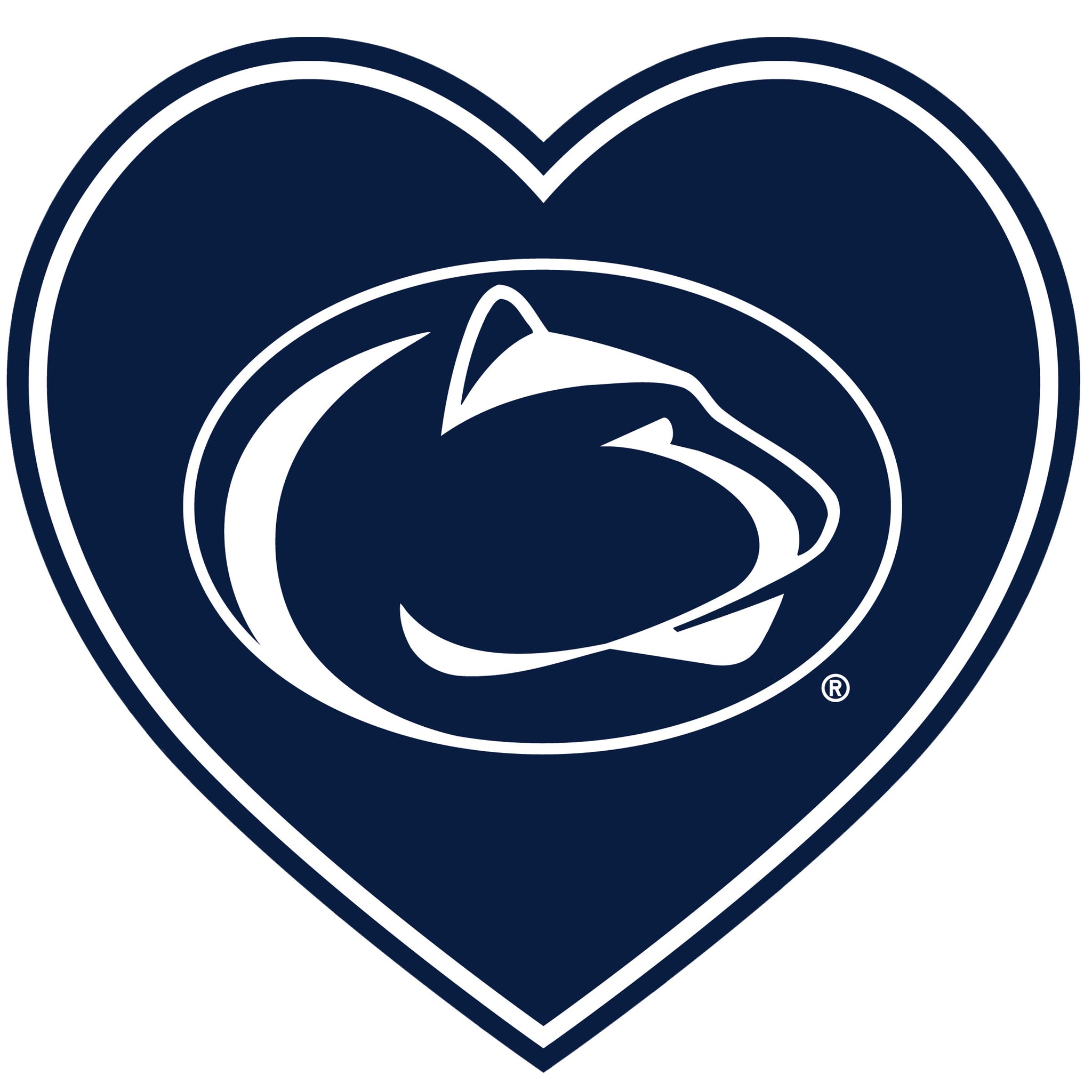 Penn St. Nittany Lions Heart Decal
