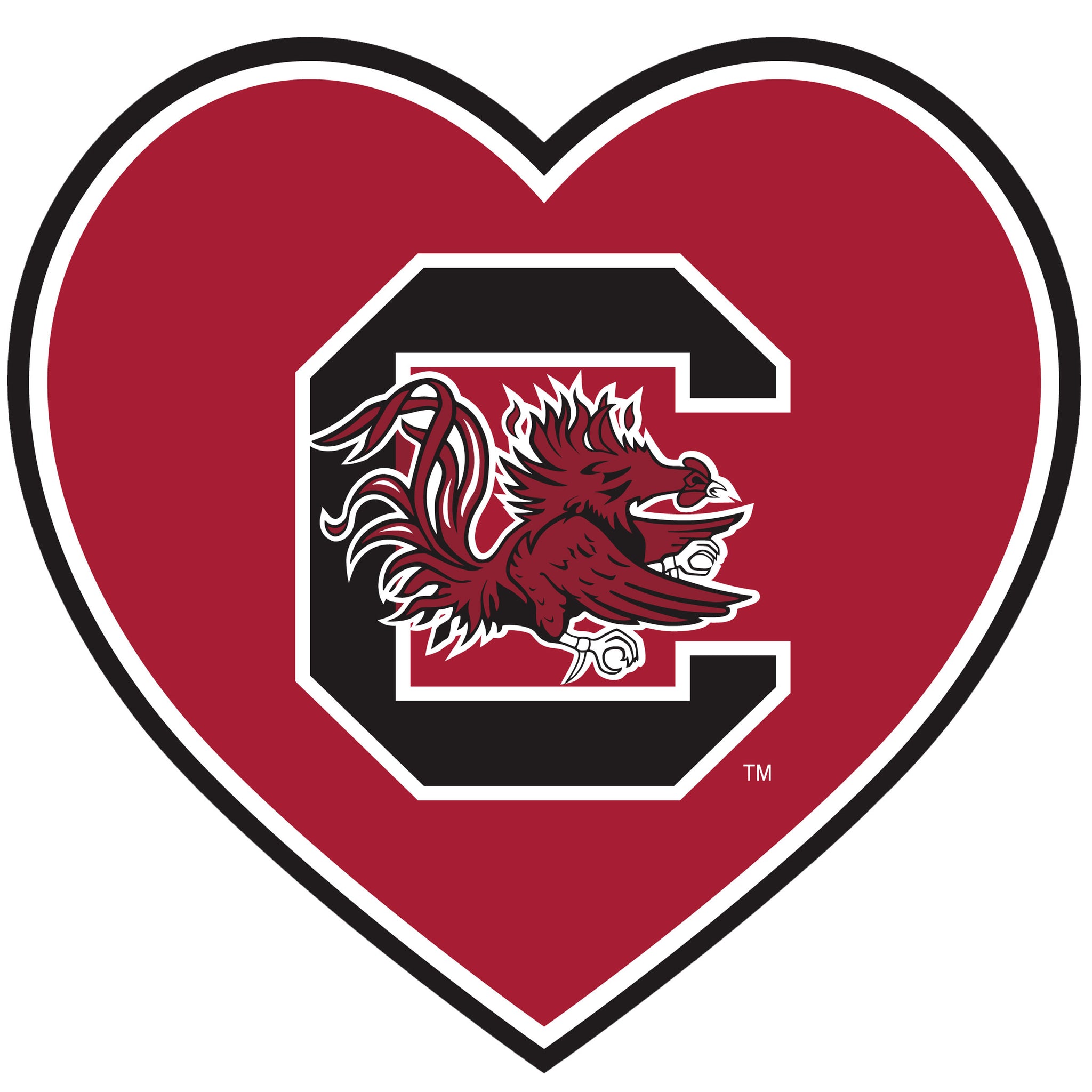 S. Carolina Gamecocks Heart Decal