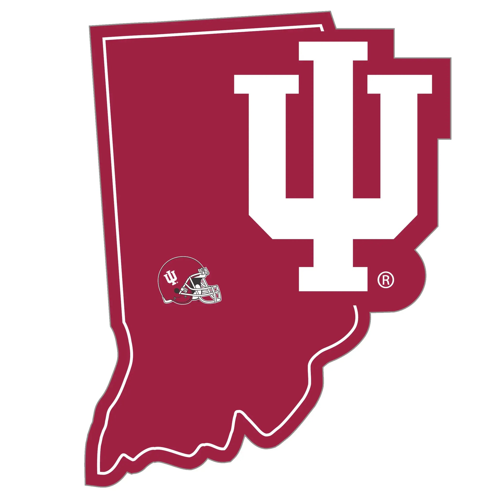 Indiana Hoosiers Home State Decal - Indiana Hoosiers - Flyclothing LLC