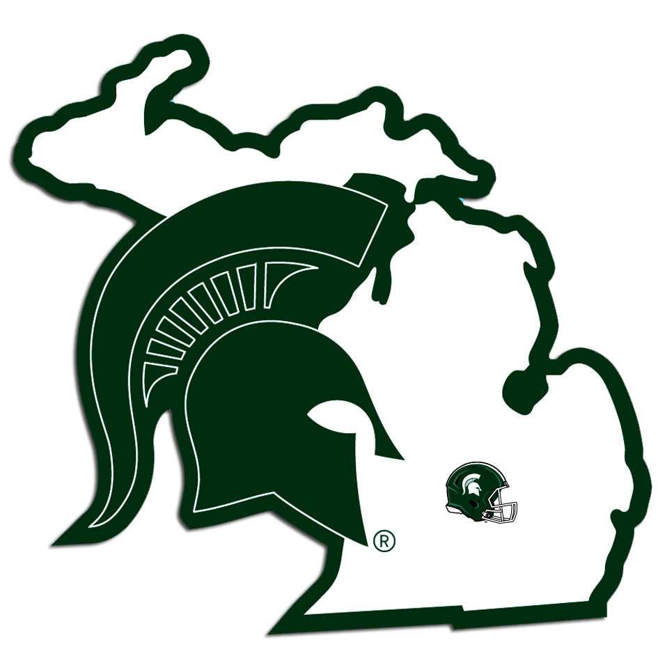Michigan St. Spartans Home State Decal - Michigan St. Spartans - Flyclothing LLC