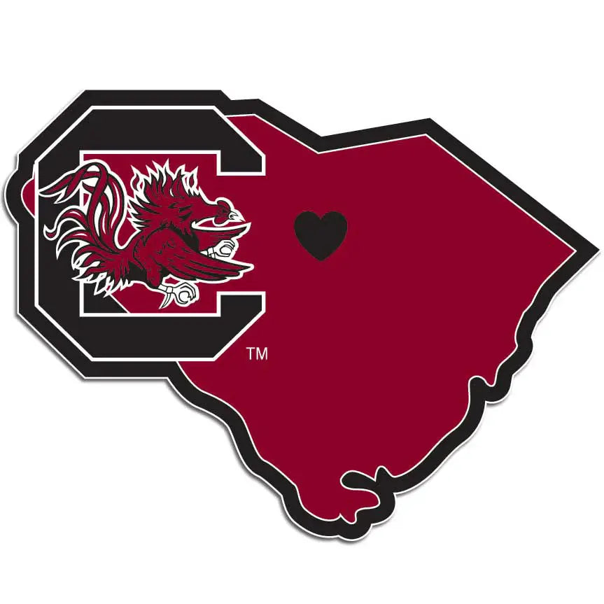 S. Carolina Gamecocks Home State Decal - S. Carolina Gamecocks - Flyclothing LLC