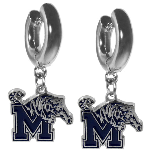 Memphis Tigers Huggie Hoop Earrings - Memphis Tigers
