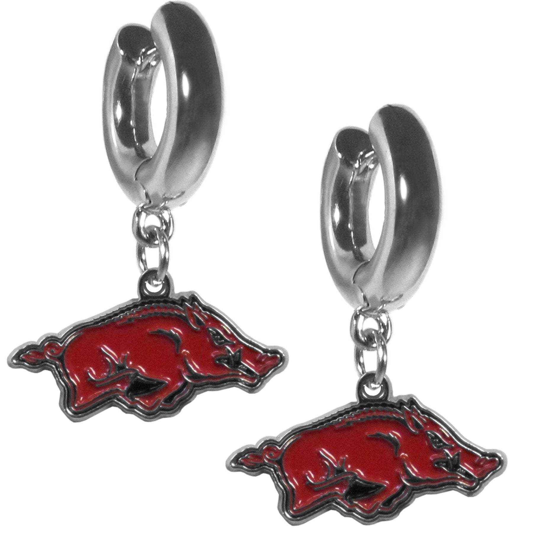 Arkansas Razorbacks Huggie Hoop Earrings - Arkansas Razorbacks - Flyclothing LLC