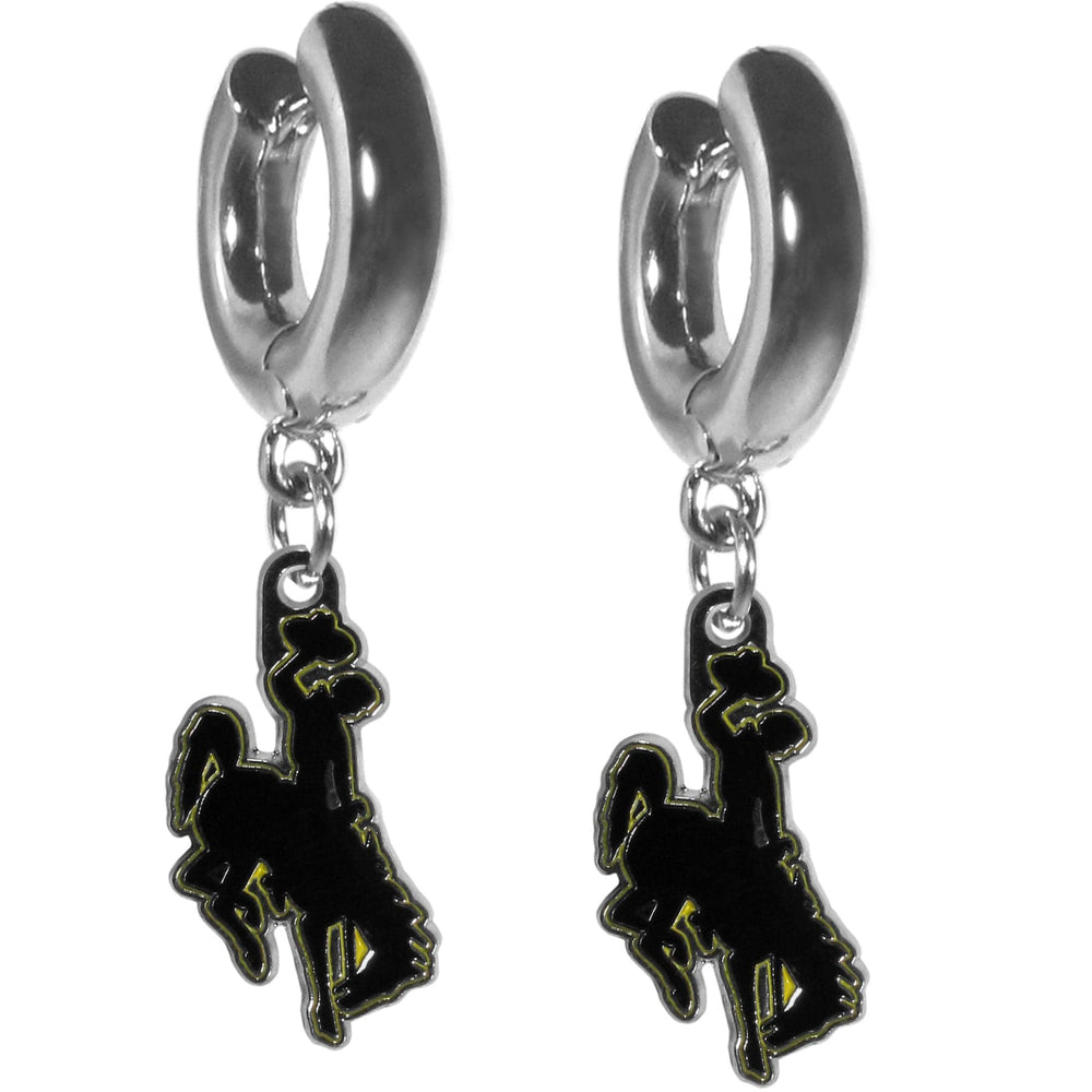 Wyoming Cowboy Huggie Hoop Earrings - Wyoming Cowboy