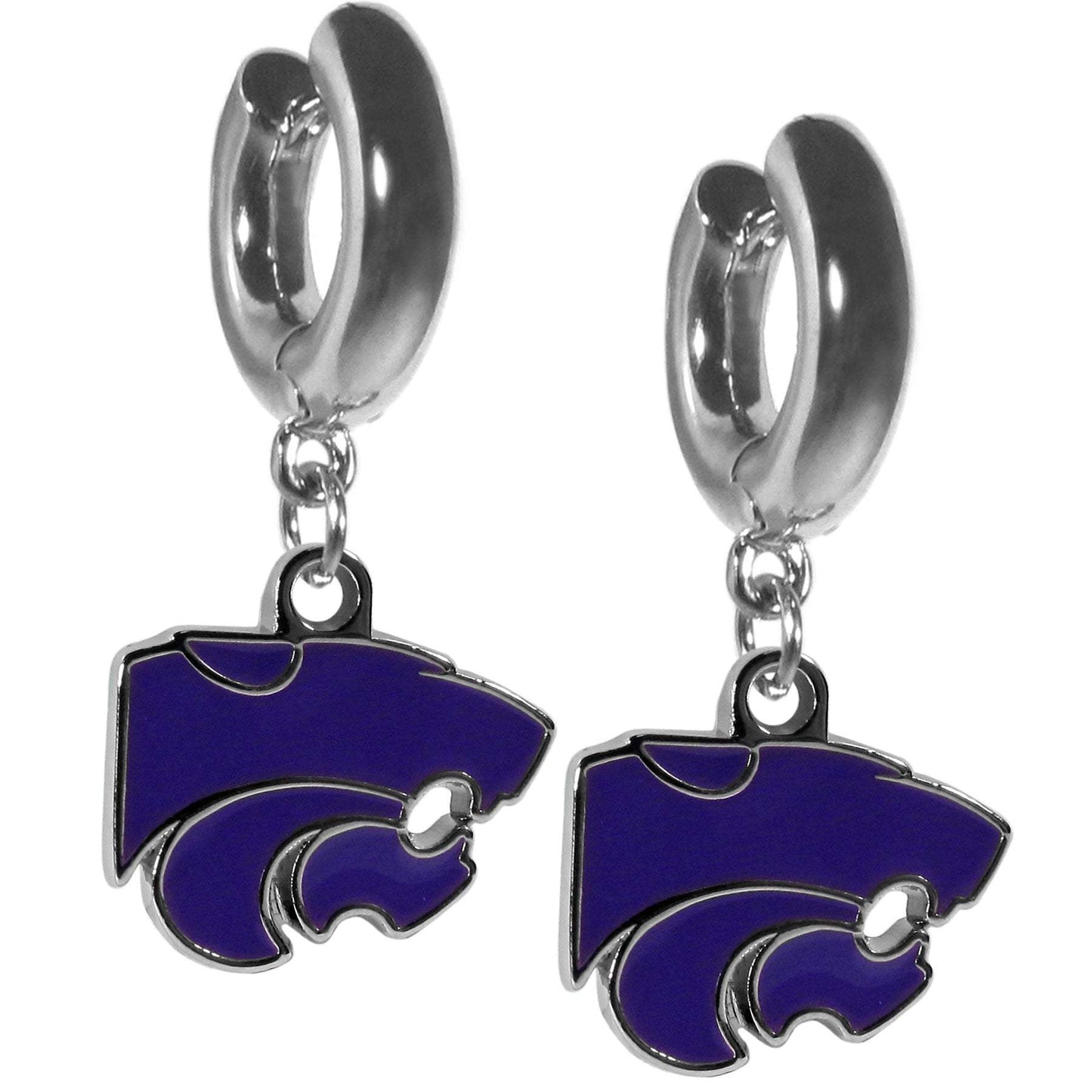 Kansas St. Wildcats Huggie Hoop Earrings - Kansas St. Wildcats - Flyclothing LLC