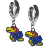 Kansas Jayhawks Huggie Hoop Earrings - Kansas Jayhawks