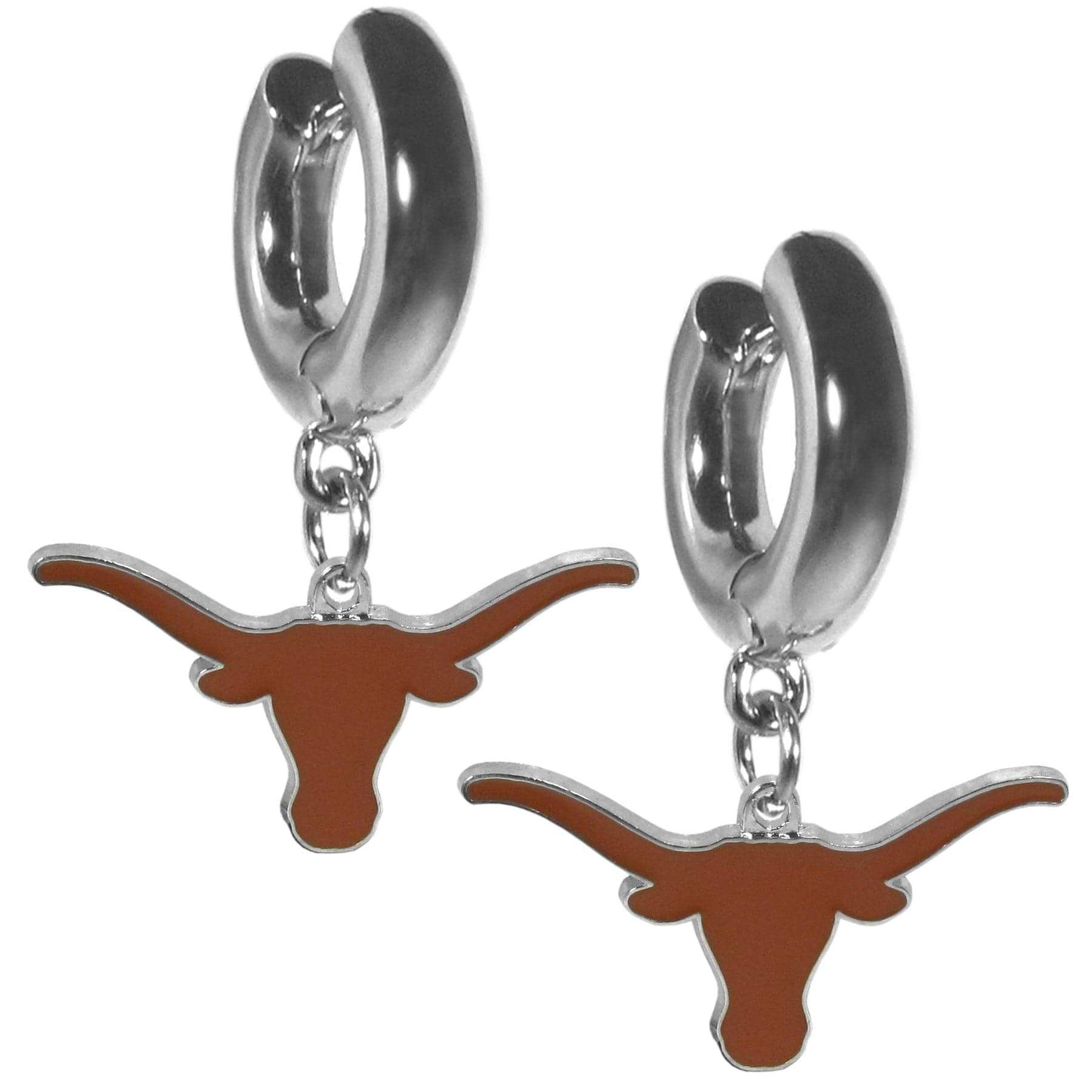 Texas Longhorns Huggie Hoop Earrings - Texas Longhorns - Flyclothing LLC