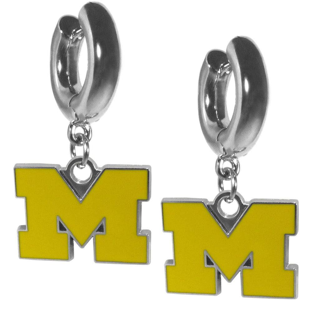 Michigan Wolverines Huggie Hoop Earrings - Michigan Wolverines