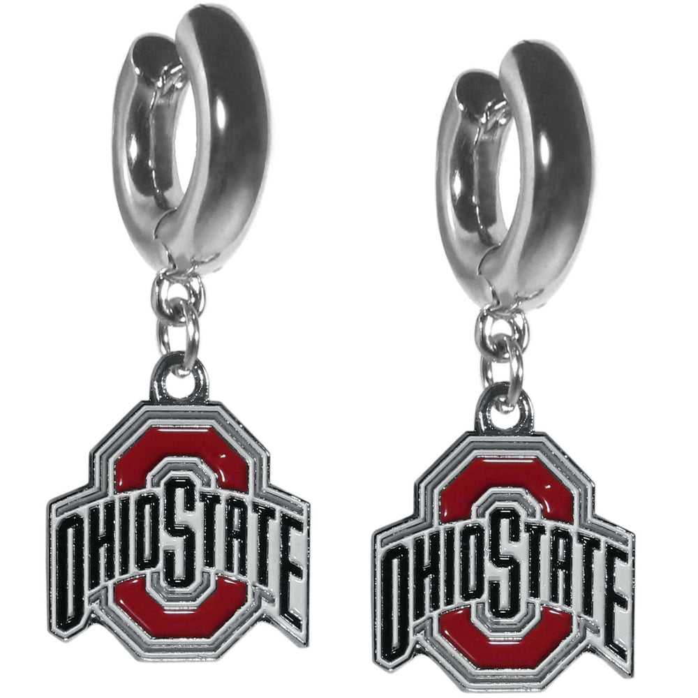 Ohio St. Buckeyes Huggie Hoop Earrings - Ohio St. Buckeyes - Flyclothing LLC