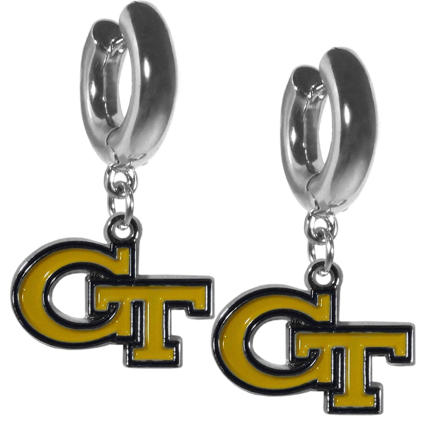Georgia Tech Yellow Jackets Huggie Hoop Earrings - Georgia Tech Yellow Jackets - Flyclothing LLC