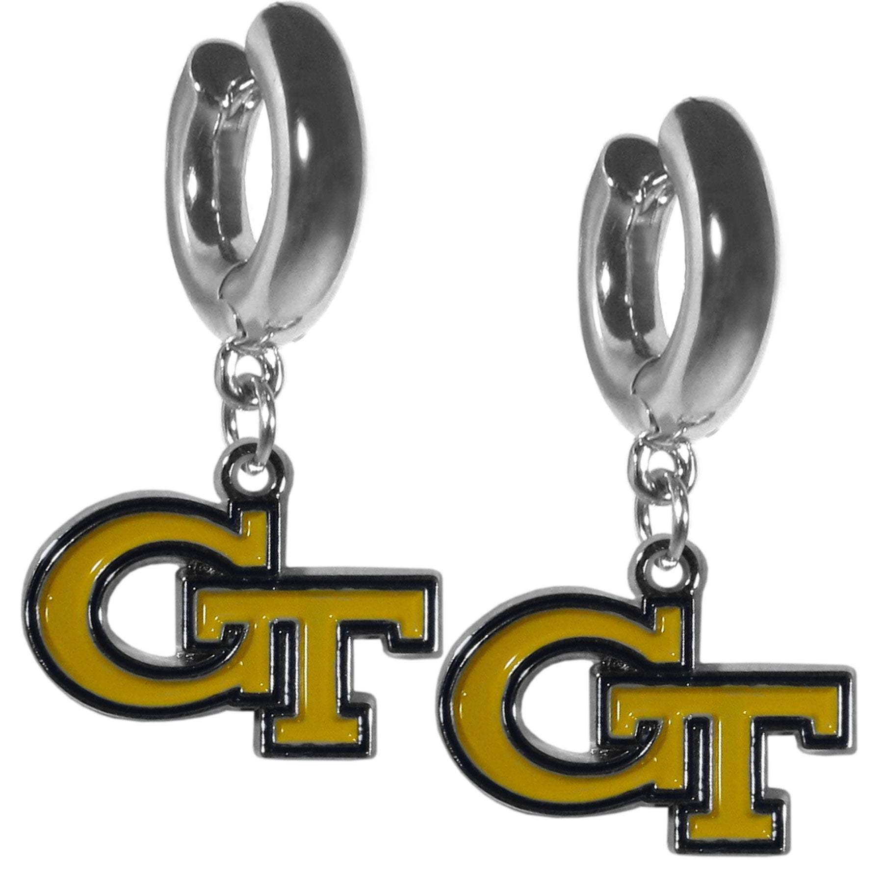 Georgia Tech Yellow Jackets Huggie Hoop Earrings - Georgia Tech Yellow Jackets - Flyclothing LLC