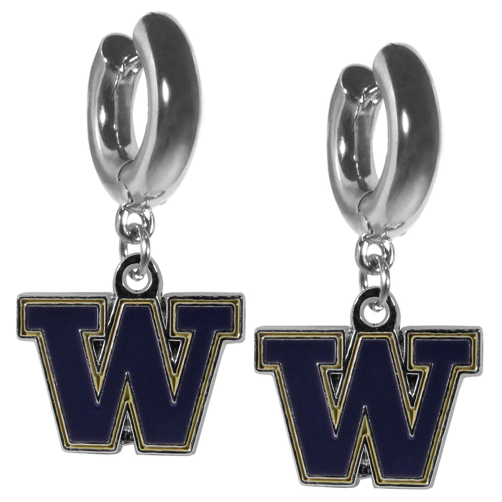 Washington Huskies Huggie Hoop Earrings - Washington Huskies