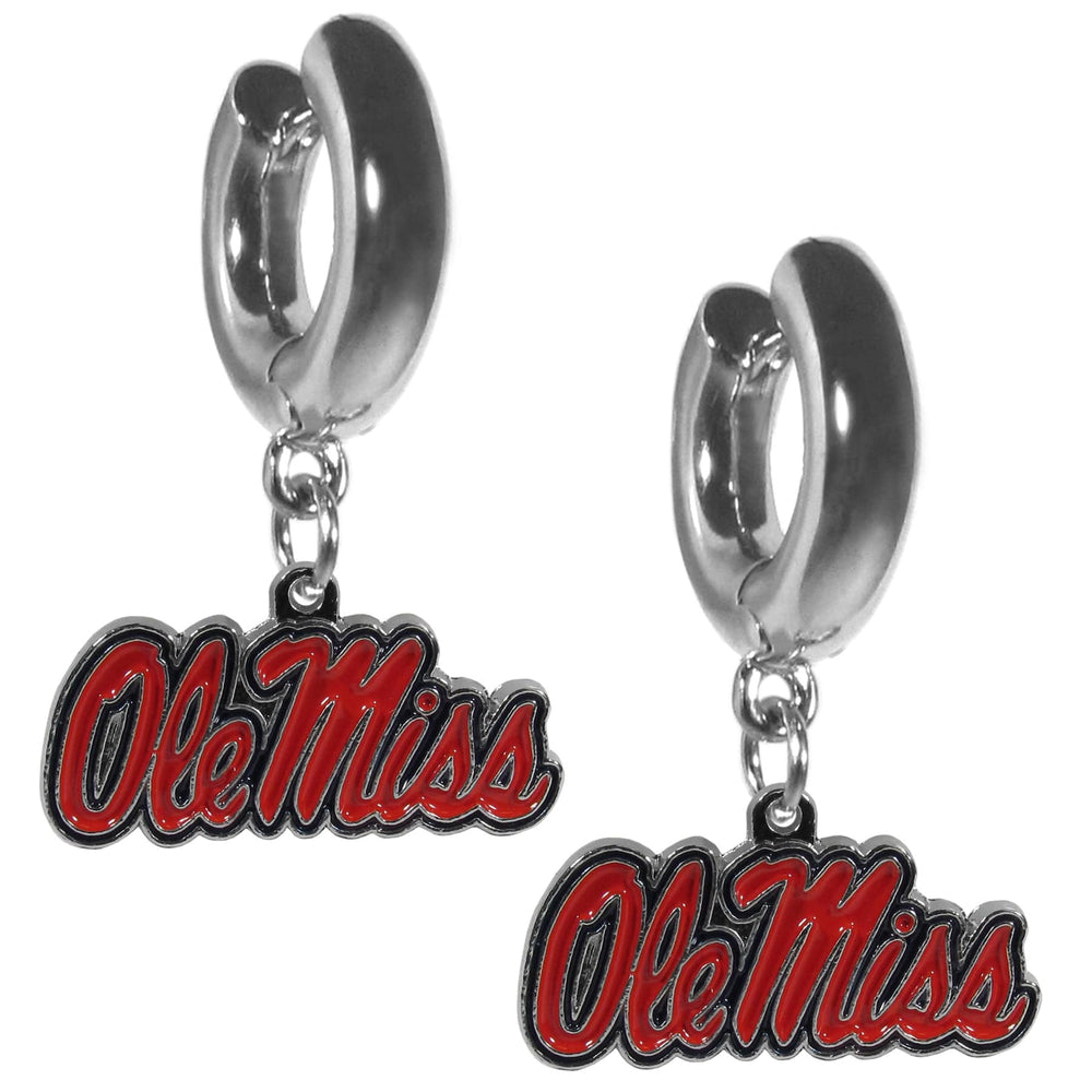 Mississippi Rebels Huggie Hoop Earrings - Mississippi Rebels