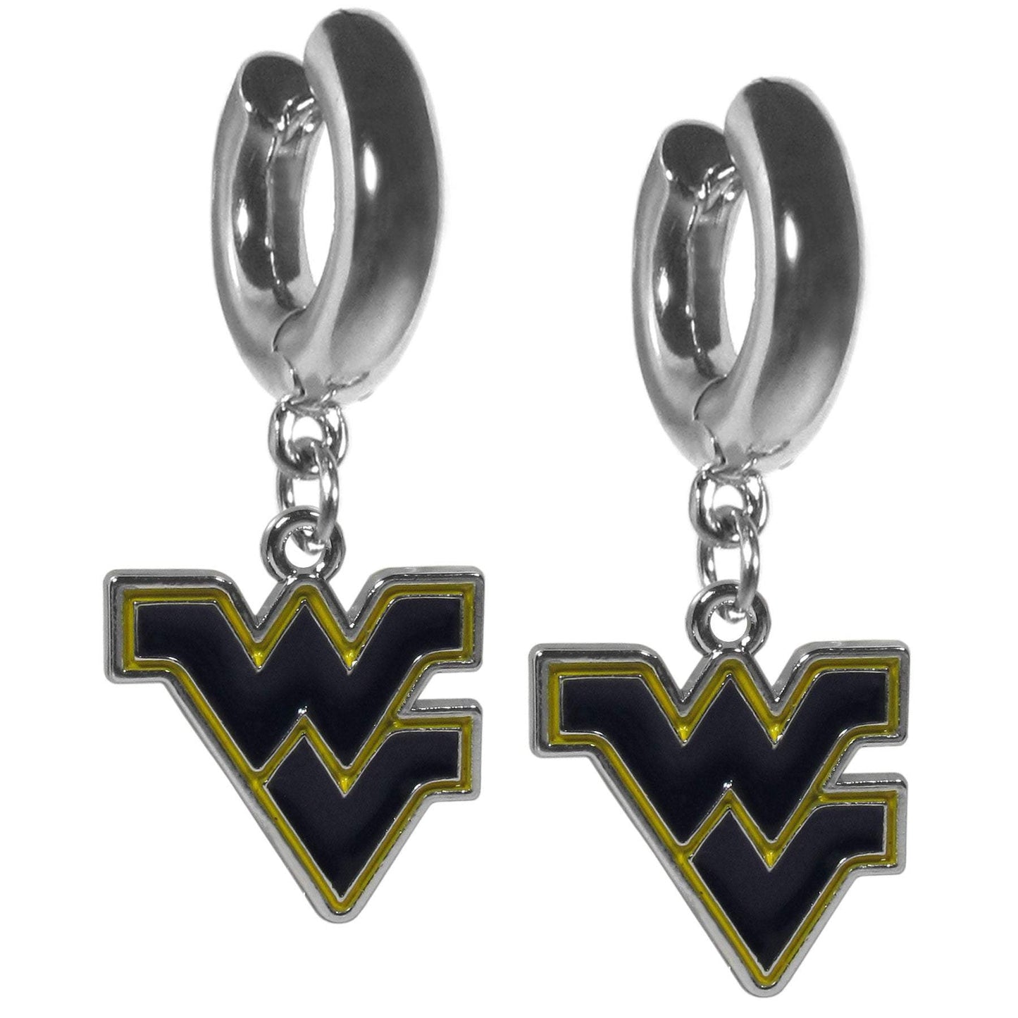 W. Virginia Mountaineers Huggie Hoop Earrings - W. Virginia Mountaineers - Flyclothing LLC