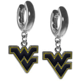 W. Virginia Mountaineers Huggie Hoop Earrings - W. Virginia Mountaineers