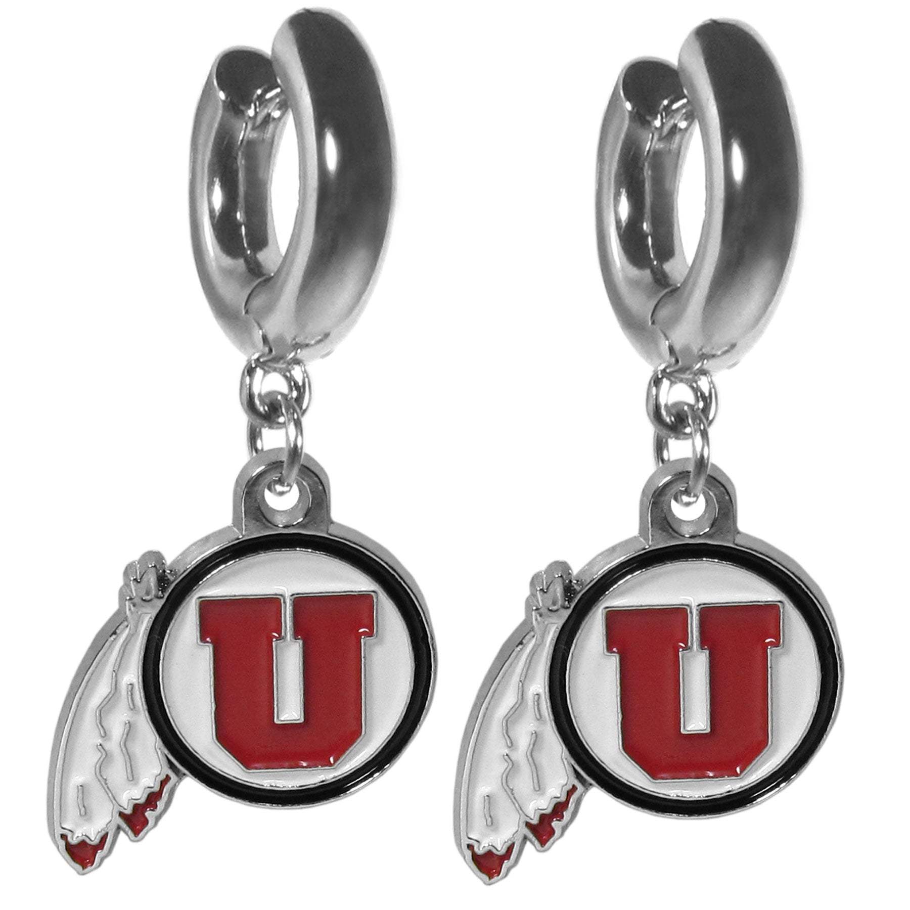 Utah Utes Huggie Hoop Earrings - Utah Utes - Flyclothing LLC