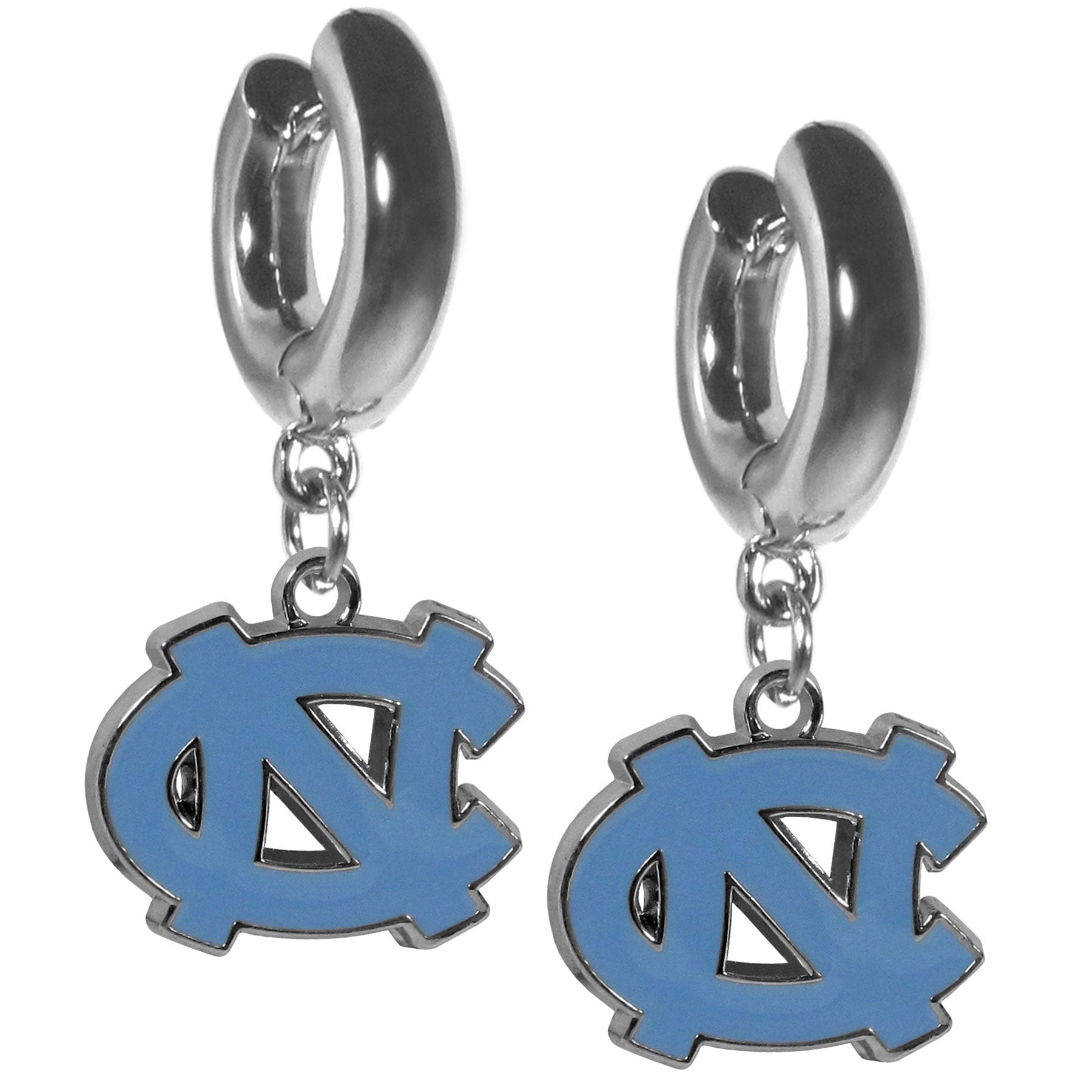 N. Carolina Tar Heels Huggie Hoop Earrings - N. Carolina Tar Heels