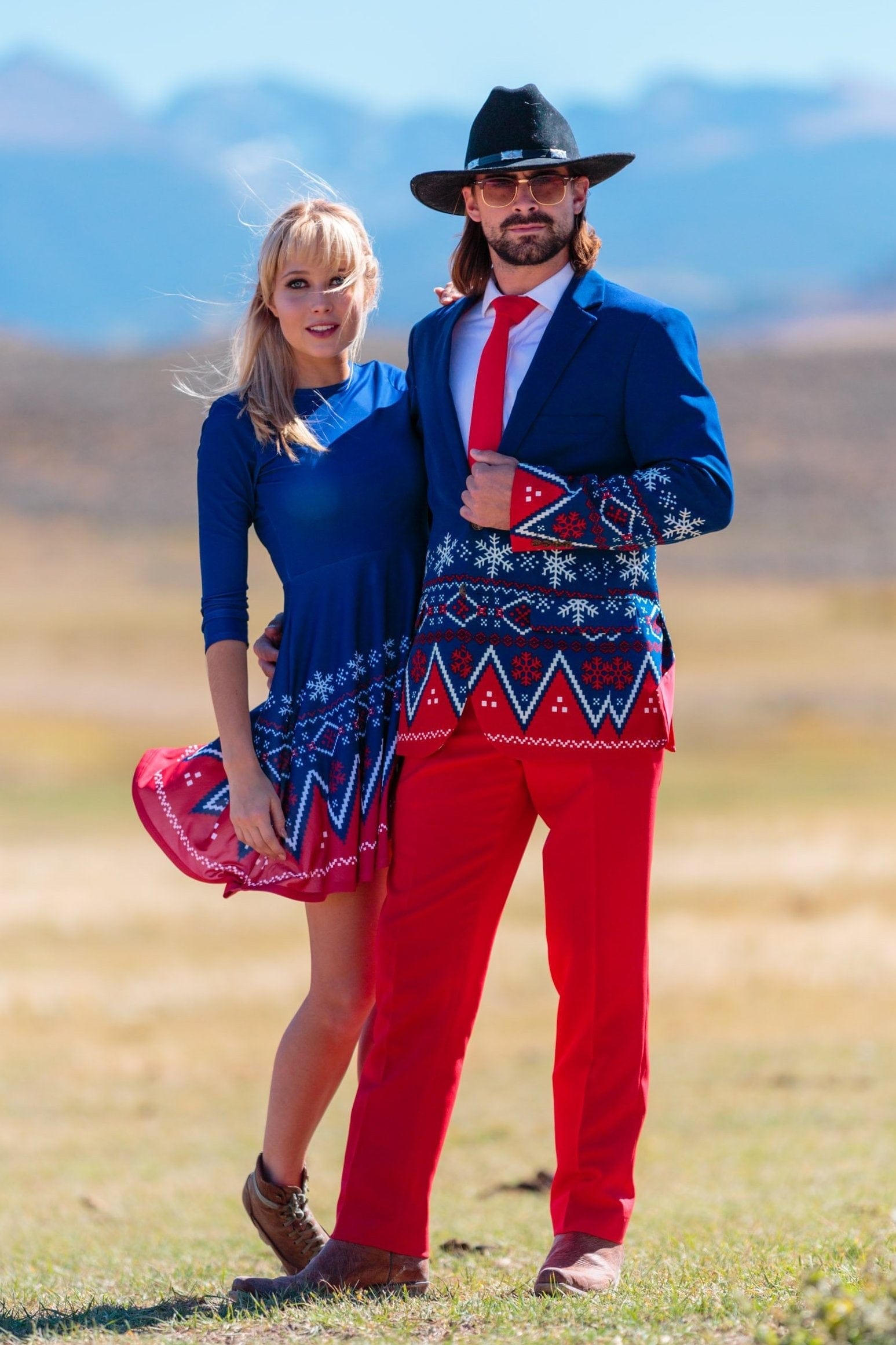 The Nordic Gentleman | Navy Fair Isle Ugly Christmas Suit - Shinesty