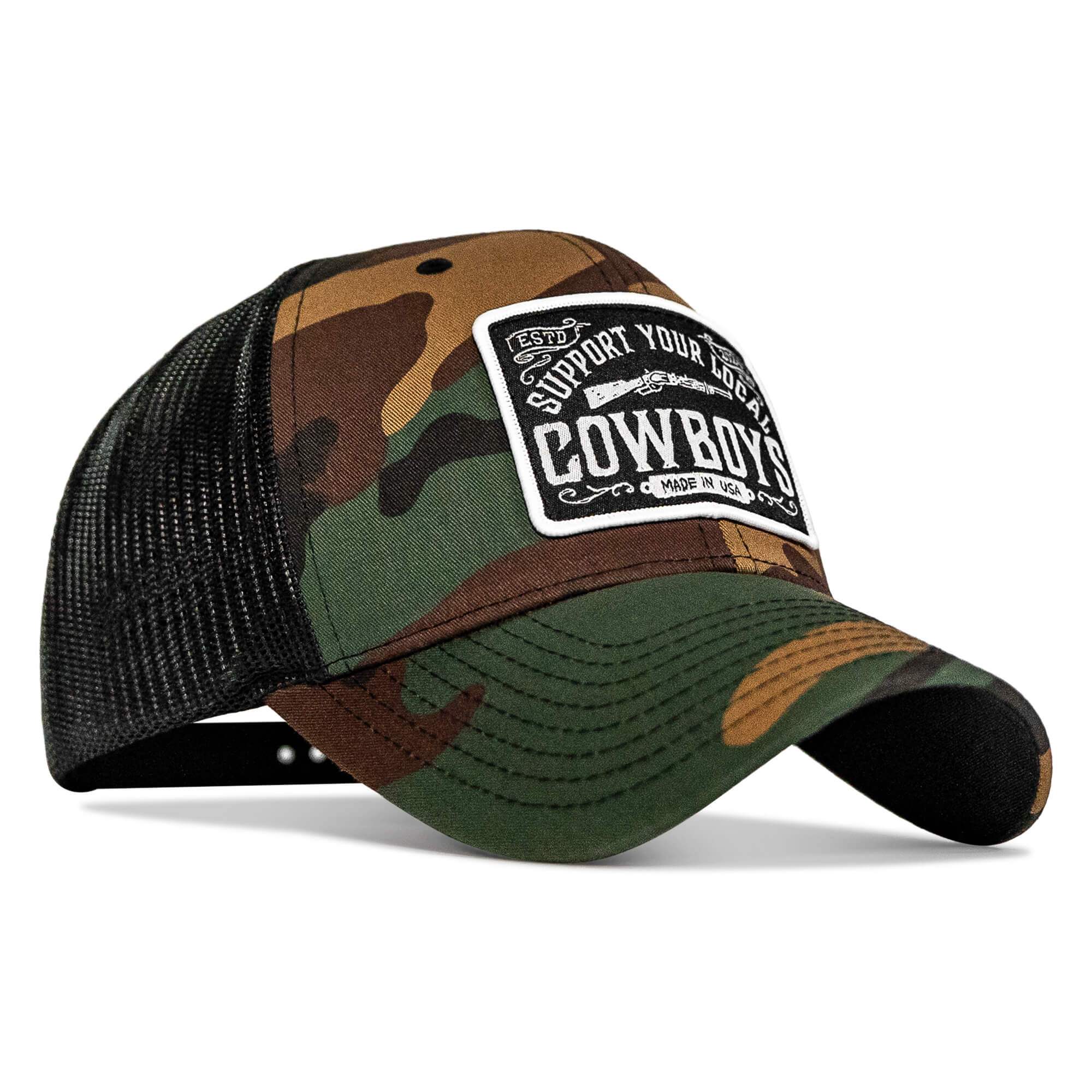 Support Your Local Cowboys Patch Snapback Hat - DIRTY COWBOY USA - Flyclothing LLC