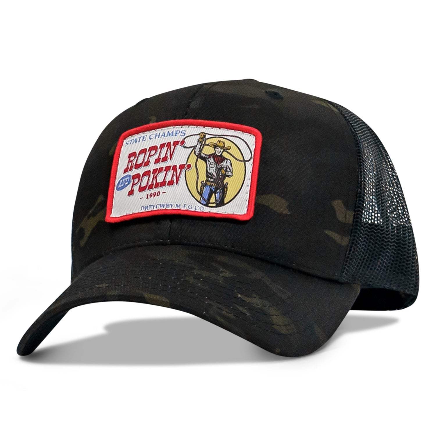 Ropin' and Pokin' Dirty Cowboys Patch SnapBack Hat - DIRTY COWBOY USA - Flyclothing LLC