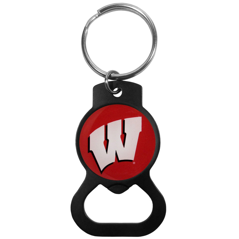 Wisconsin Badgers Bottle Opener Key Chain Black