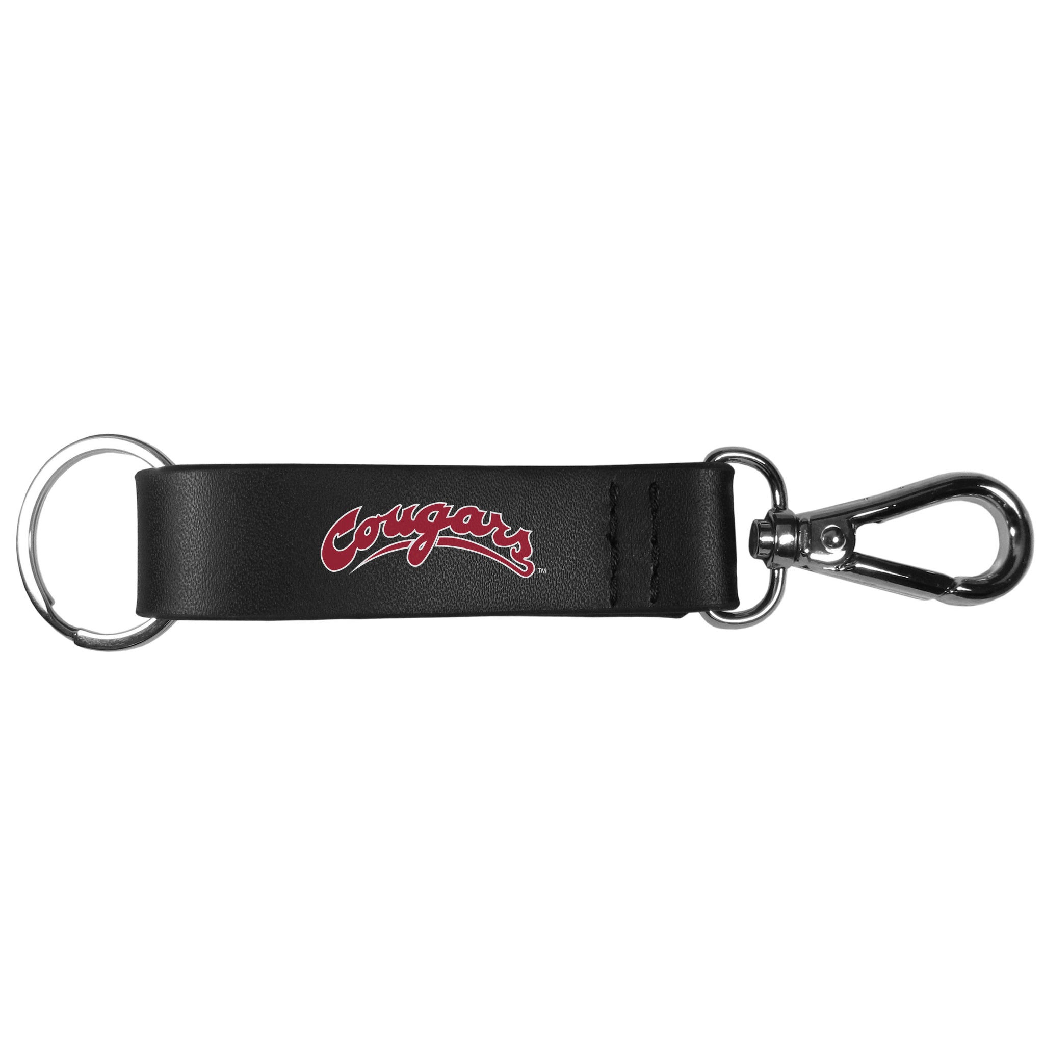 Washington St. Cougars Black Strap Key Chain