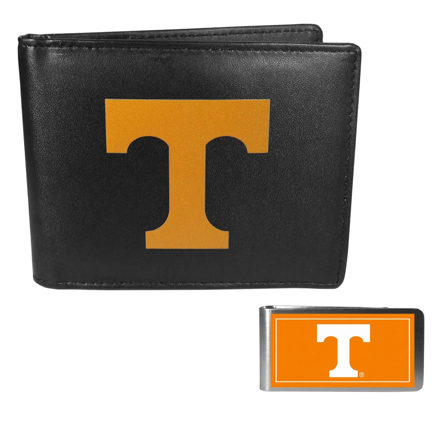Tennessee Volunteers Leather Bi-fold Wallet & Color Money Clip - Tennessee Volunteers - Flyclothing LLC