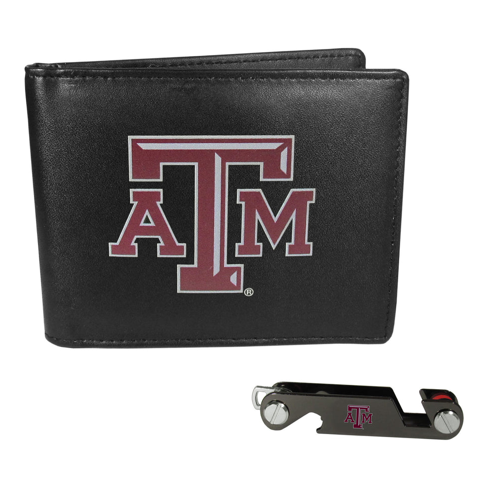 Texas A & M Aggies Leather Bi-fold Wallet & Key Organizer